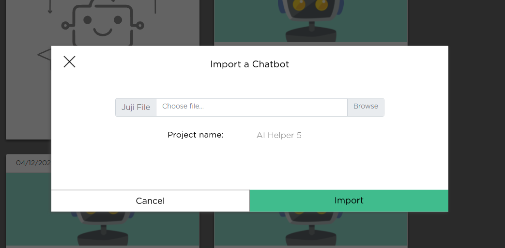 Import a
chatbot